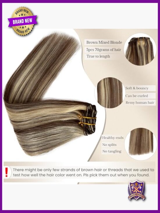 Clip In Human Hair Extensions 15 Inch Thick Long Straight Lightweight main image 6
